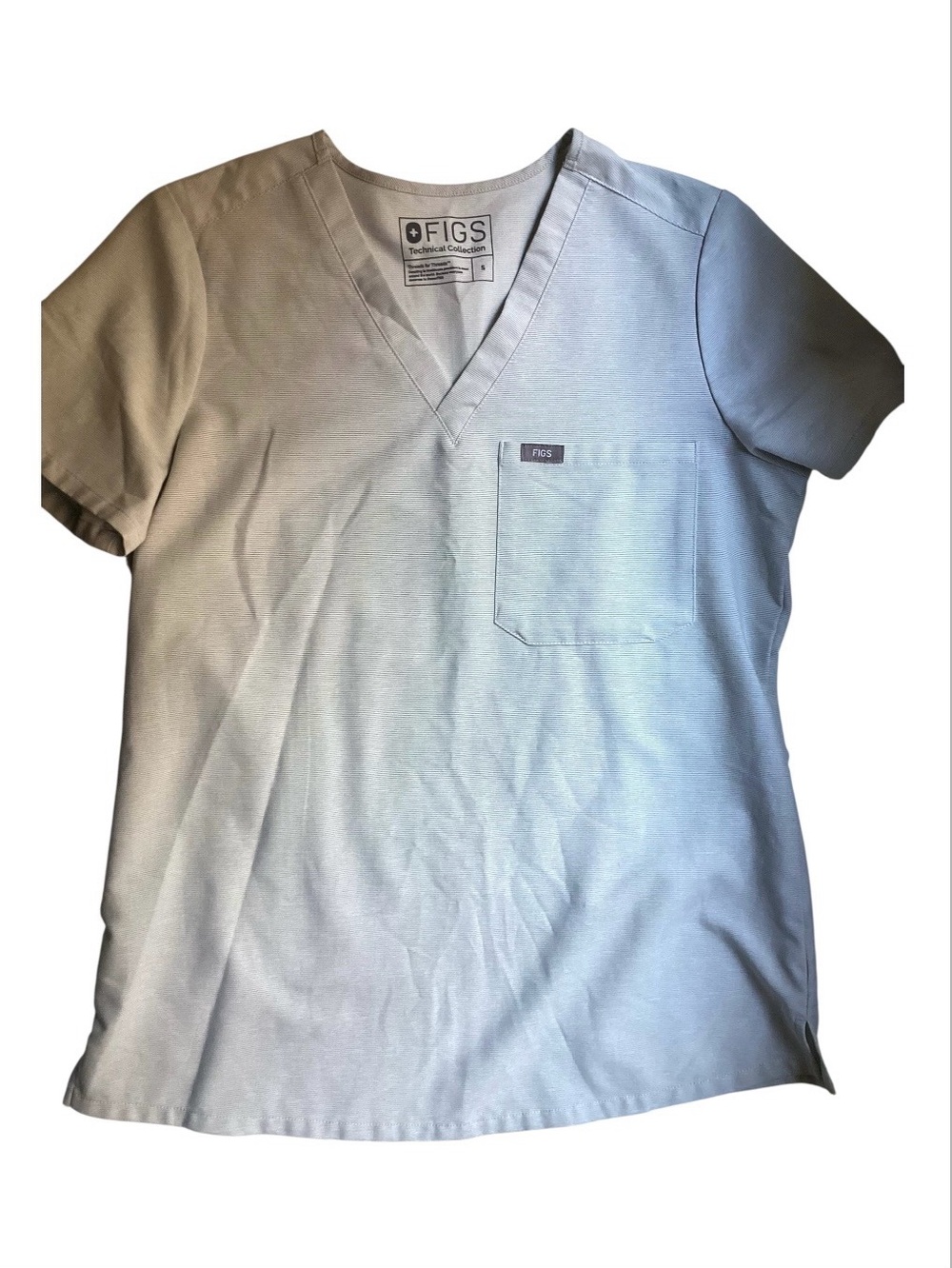 Figs Catarina Light Gray Scrub Top